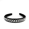 Rhodium Chain Velvet Headband