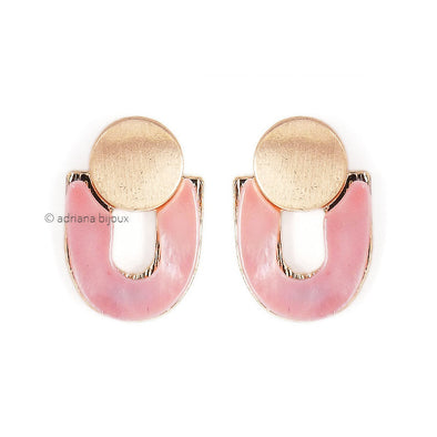 Colored Metal Earrings 2132