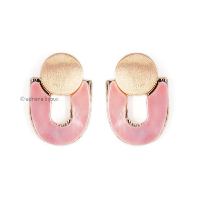 Colored Metal Earrings 2132