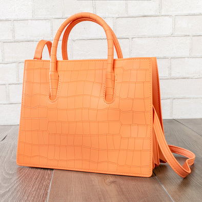 Edna Faux Cocodrille Skin Handbag