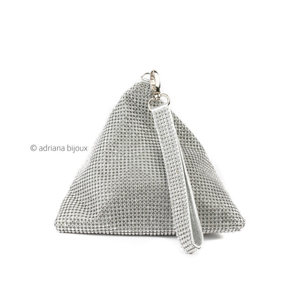 Rhinestone Triangle Wrist Bag