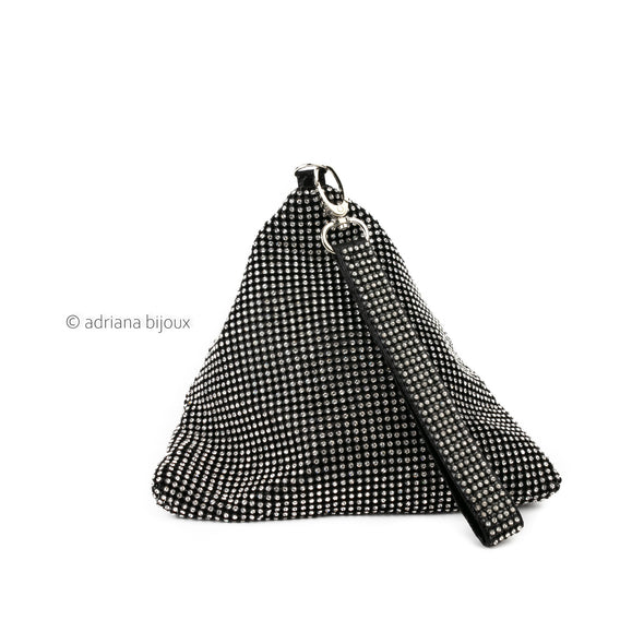 Rhinestone Triangle Wrist Bag