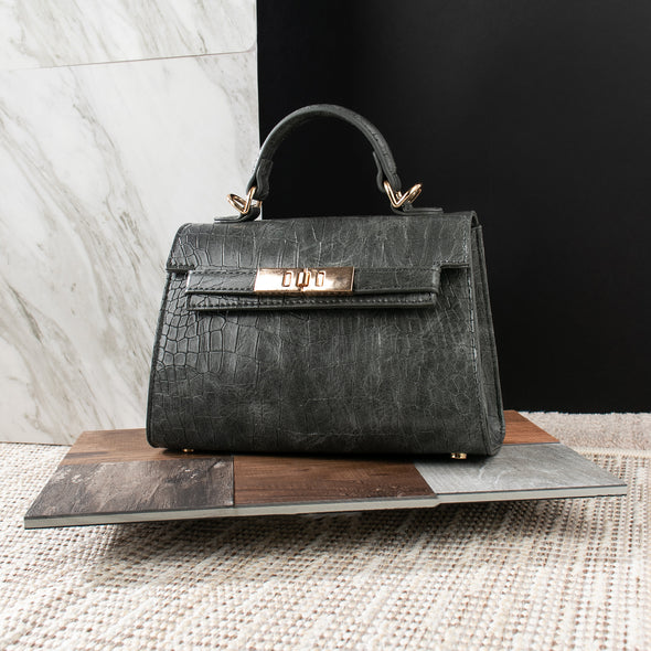 Mya Faux Croco Leather Small Bag