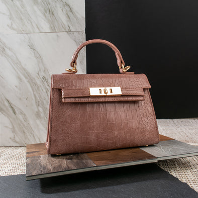 Mya Faux Croco Leather Small Bag