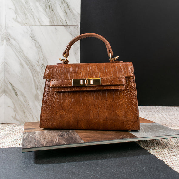 Mya Faux Croco Leather Small Bag