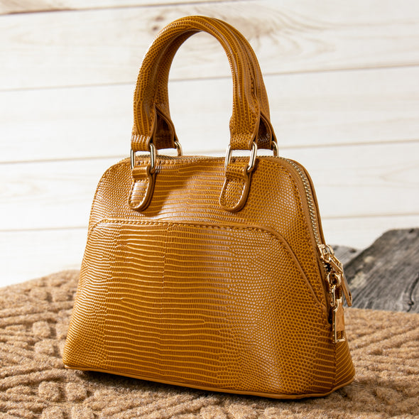 Lana Crocodile Faux Leather Handbag