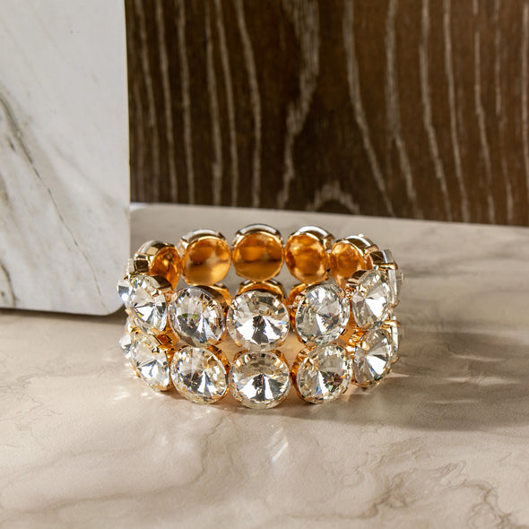 Vina Round Shapes Rhinestone Bracelets