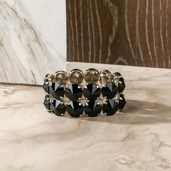 Vina Round Shapes Rhinestone Bracelets