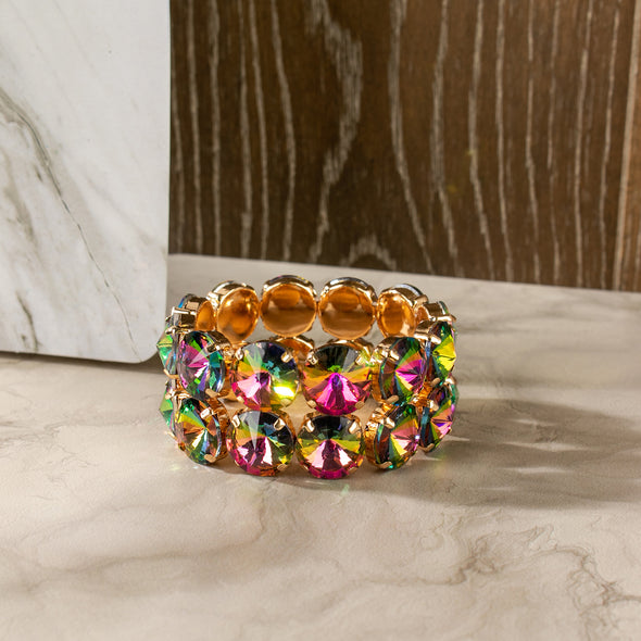 Vina Round Shapes Rhinestone Bracelets