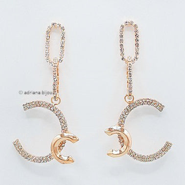 Rhinestone Statement Earrings 5096