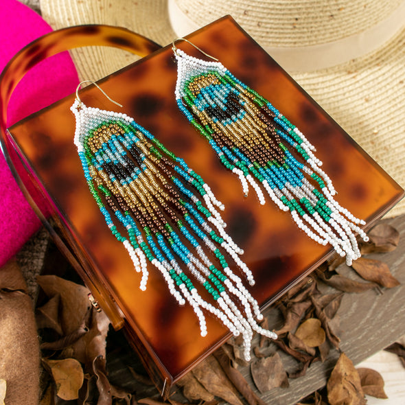 Noemi Multicolor Beaded Tassel Earrings