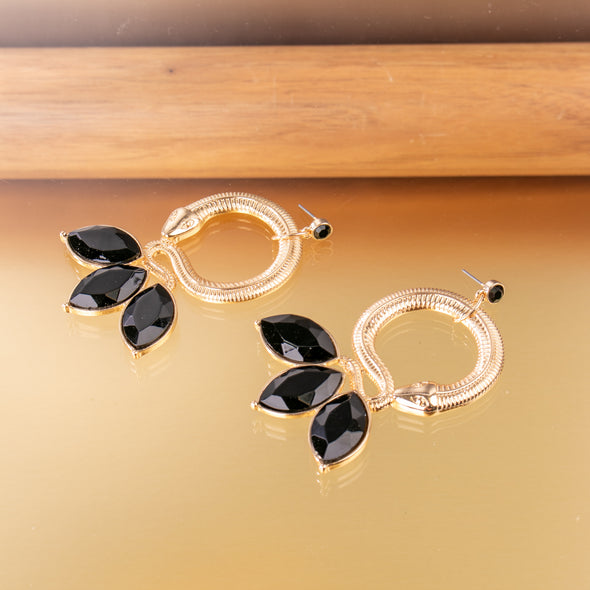 Amie Snake and Stone Earrings