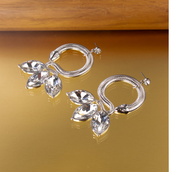 Amie Snake and Stone Earrings