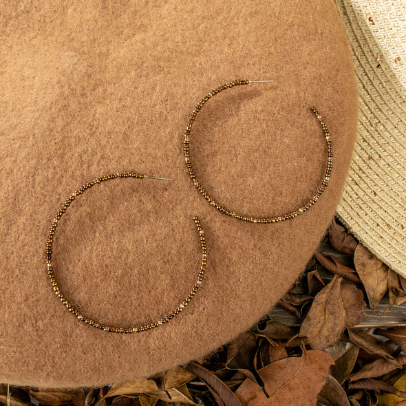 Paolina Beaded  Hoop Earrings