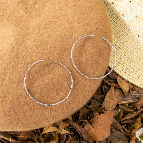 Paolina Beaded  Hoop Earrings