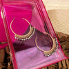 Perla Crystal Beads Hoop Earrings