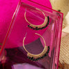Perla Crystal Beads Hoop Earrings