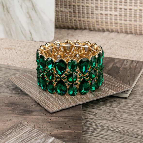 Alene Geometric Shape Rhinestone Bracelet