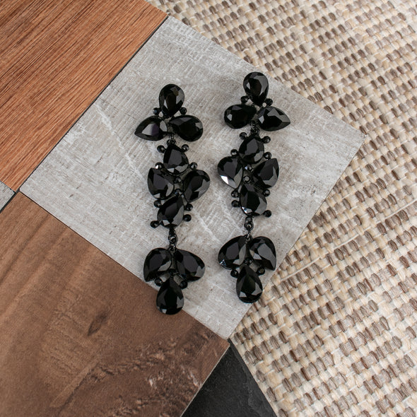 Arabelle Geometric Stone Drop  Earrings