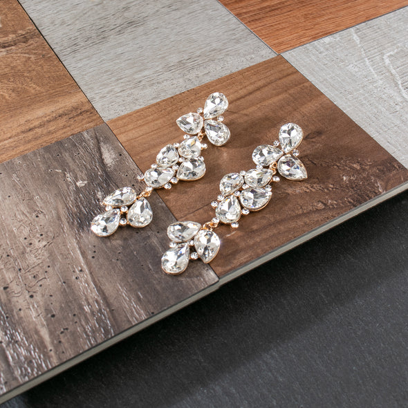 Arabelle Geometric Stone Drop  Earrings