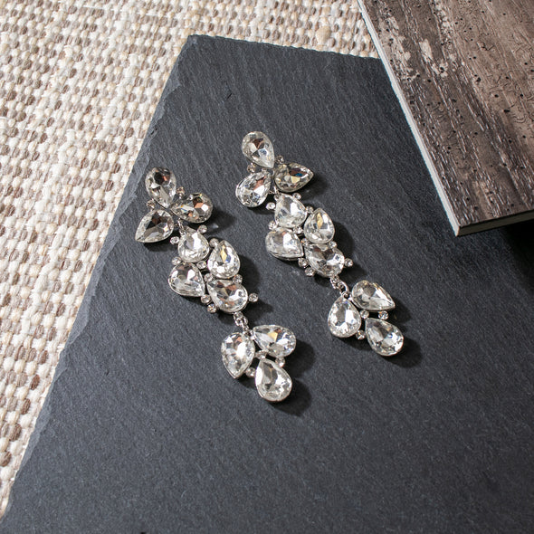 Arabelle Geometric Stone Drop  Earrings