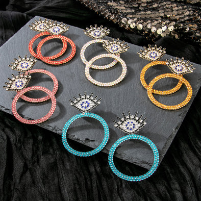 Elif Good Luck Eye Earrings