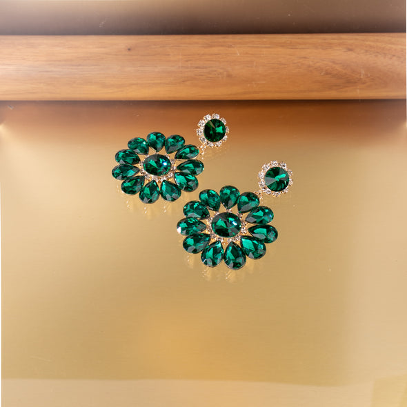 Cherie Round Stone Earrings