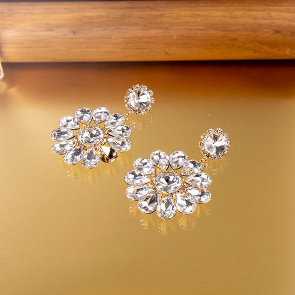 Cherie Round Stone Earrings