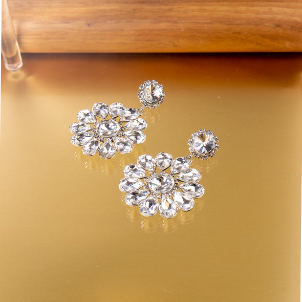 Cherie Round Stone Earrings