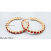 Rhinestone Hoop Earrings 2350