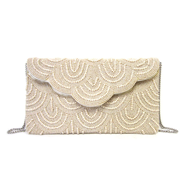 Boho Beaded Embroidered Clutch