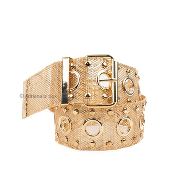 Chain Studded Wide Belt