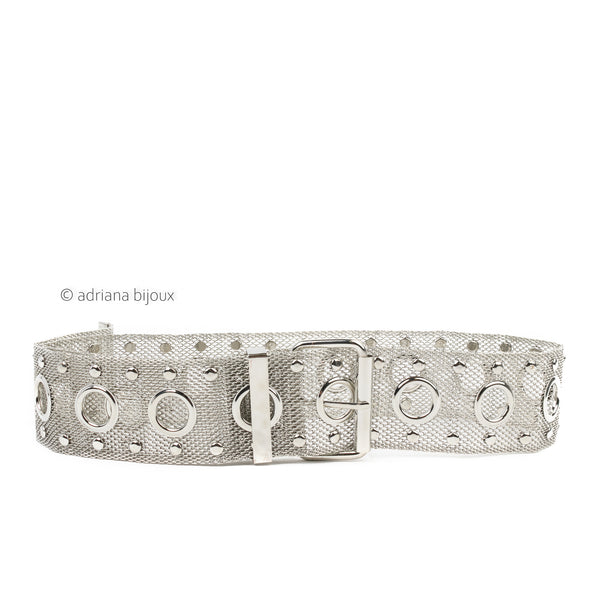 Chain Studded Wide Belt