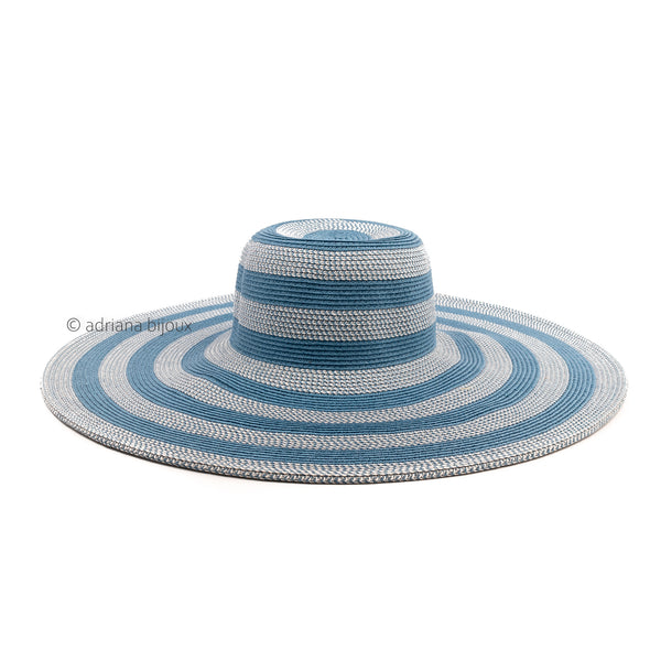 Striped Wide Brim Straw Hat