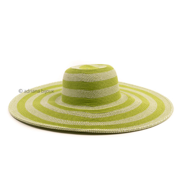 Striped Wide Brim Straw Hat
