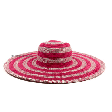 Striped Wide Brim Straw Hat