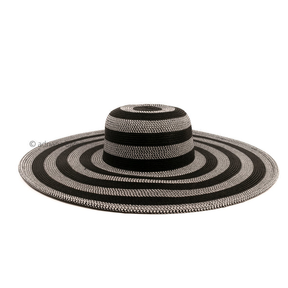 Striped Wide Brim Straw Hat