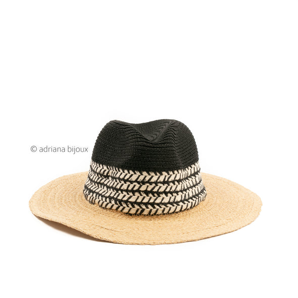 Two Tone Straw Cowgirl Hat
