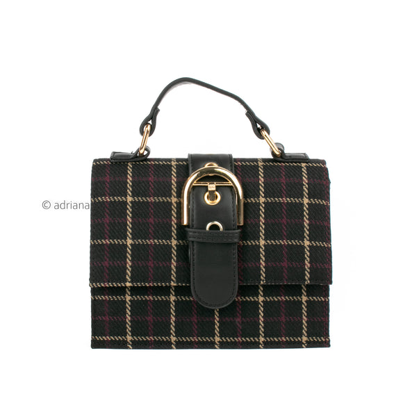 Plaid Buckle Bag