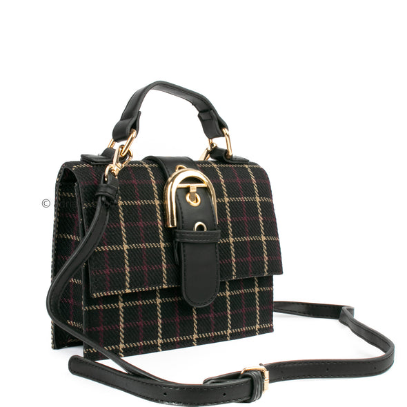 Plaid Buckle Bag