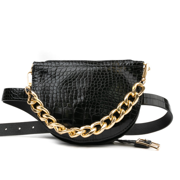 Croc Gold Chain Belt Bag