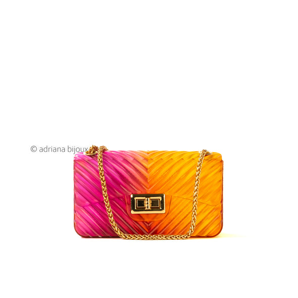 Ombre Chevron Mini Jelly Bag
