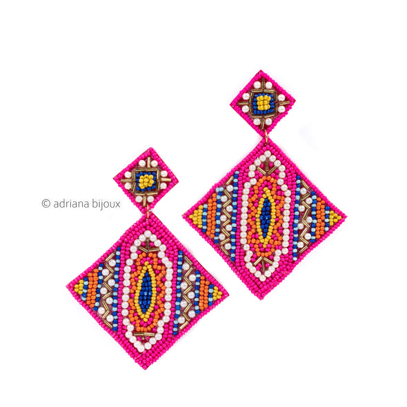Muiticolored Beaded Earrings