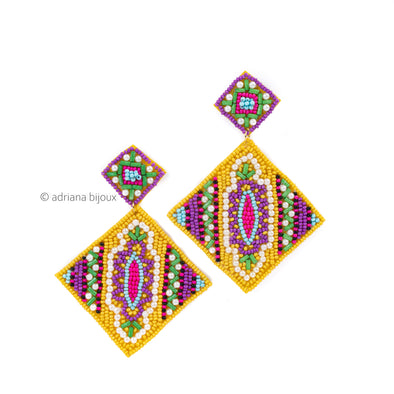 Muiticolored Beaded Earrings