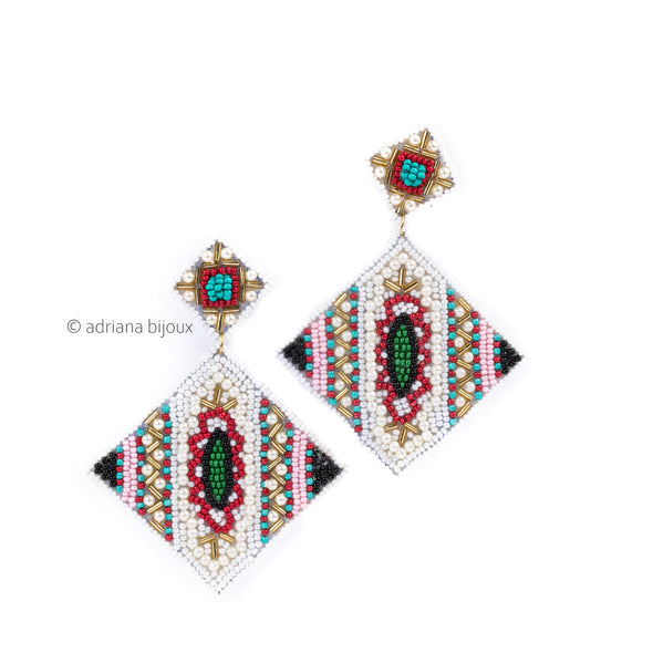 Muiticolored Beaded Earrings