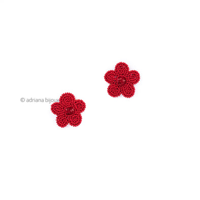 Flower Beaded Earrings