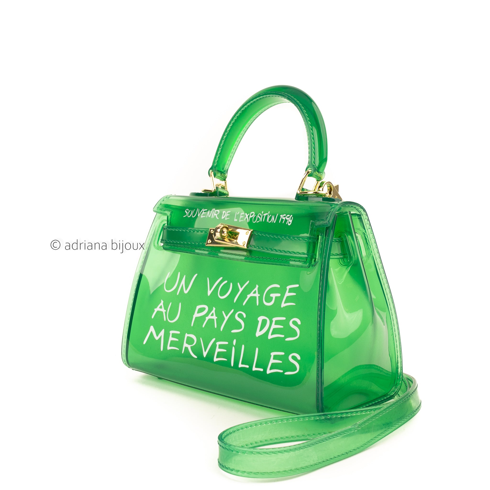 1027 - DARK GREEN JELLY PURSE (LARGE) – Hot Miami Shoes