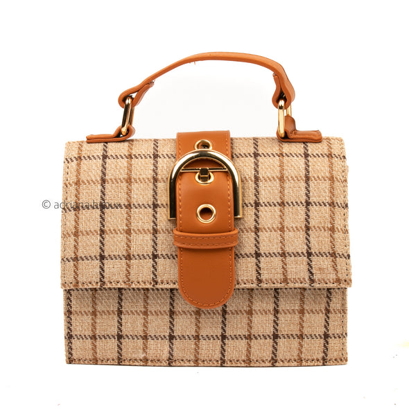 Plaid Buckle Bag