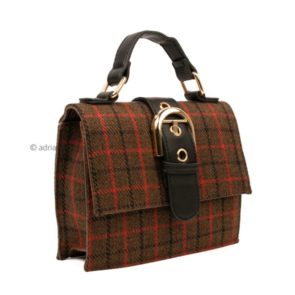 Plaid Buckle Bag