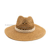 Straw Panama Hat with Lace Detail